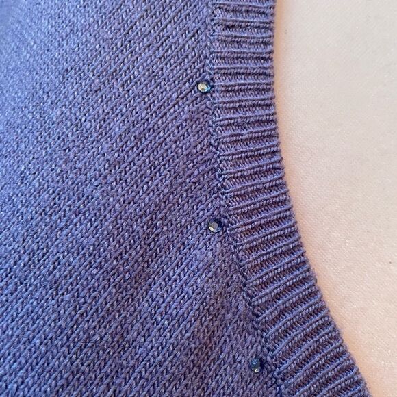 Women's Purple Silk Blend Cardigan Sweater Size XL - Picture 3 of 7